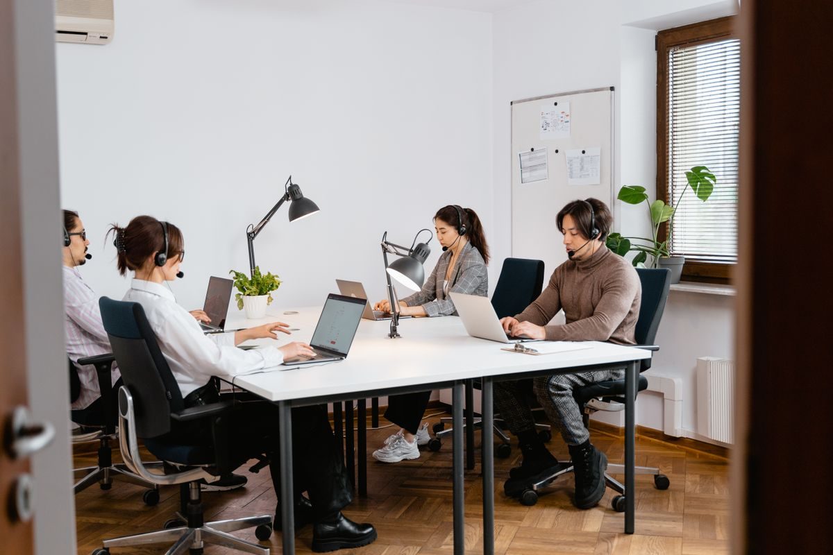 Colleagues working together